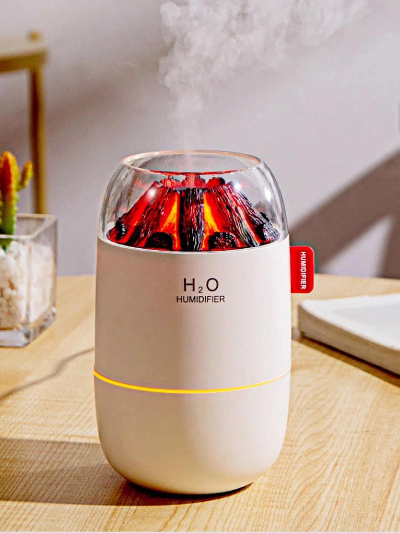 🌿 Difusor de Aromaterapia 3 en 1 – Humidificador & Llama LED 🔥