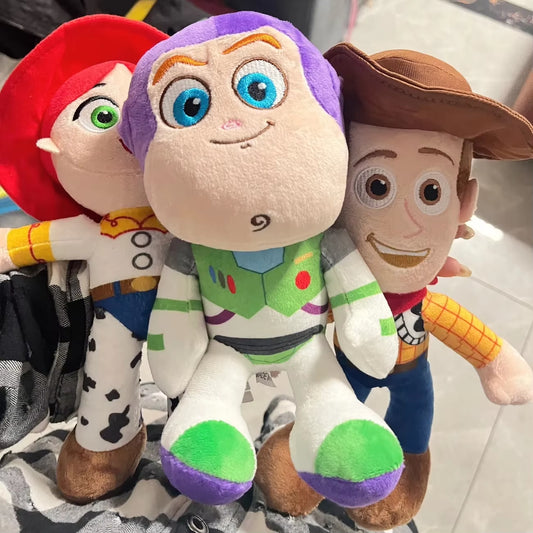 23Cm Cute Woody Buzz Lightyear Plush Toy Lovely Stuffed Anime Jessie Plushies Pendant Cartoon Doll Home Decor Xmas Gifts